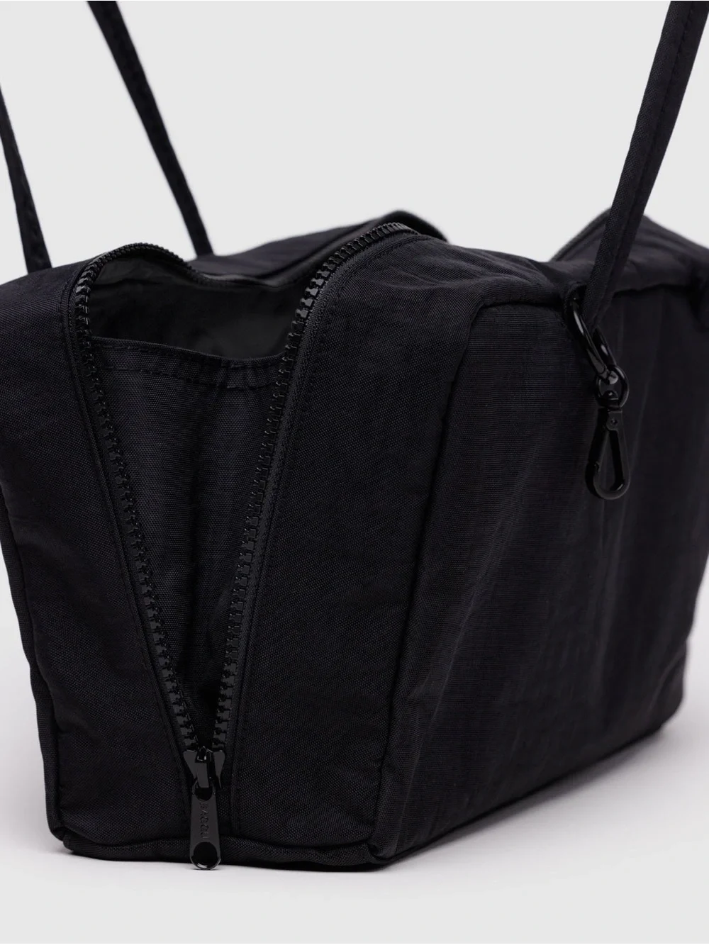 BAGGU Black Nylon Bowler Bag